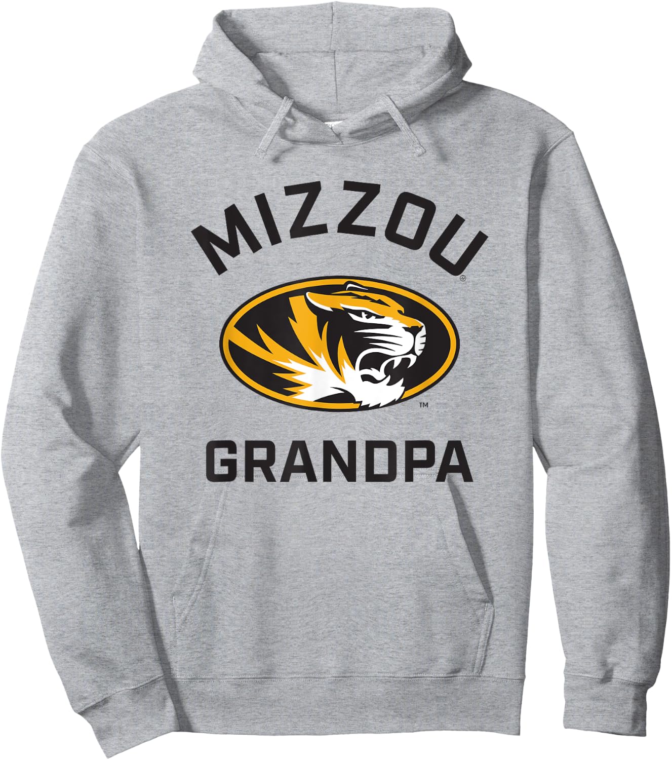 University of Missouri Mizzou Tigers Arched Grandpa Hoodie - Hoodie | Ash