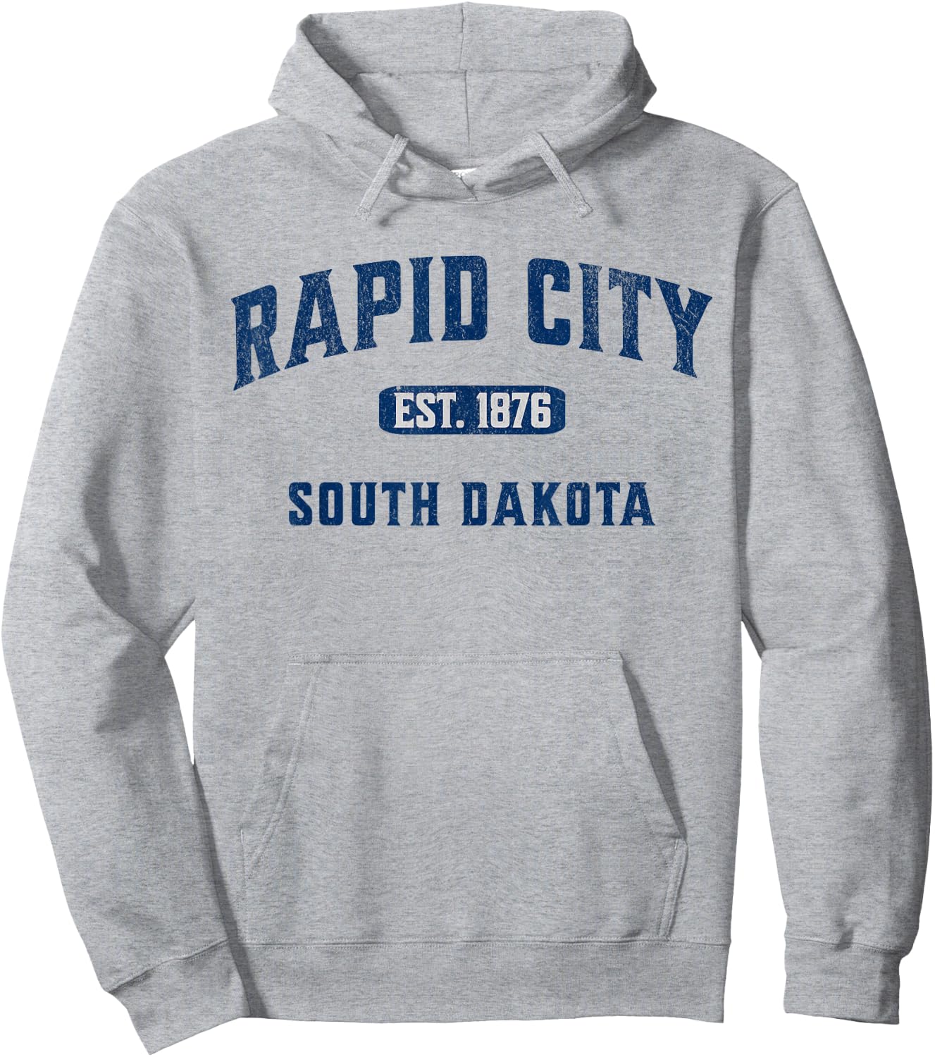 Vintage Athletic Souvenir Visit Rapid City South Dakota Hoodie - Hoodie | Ash
