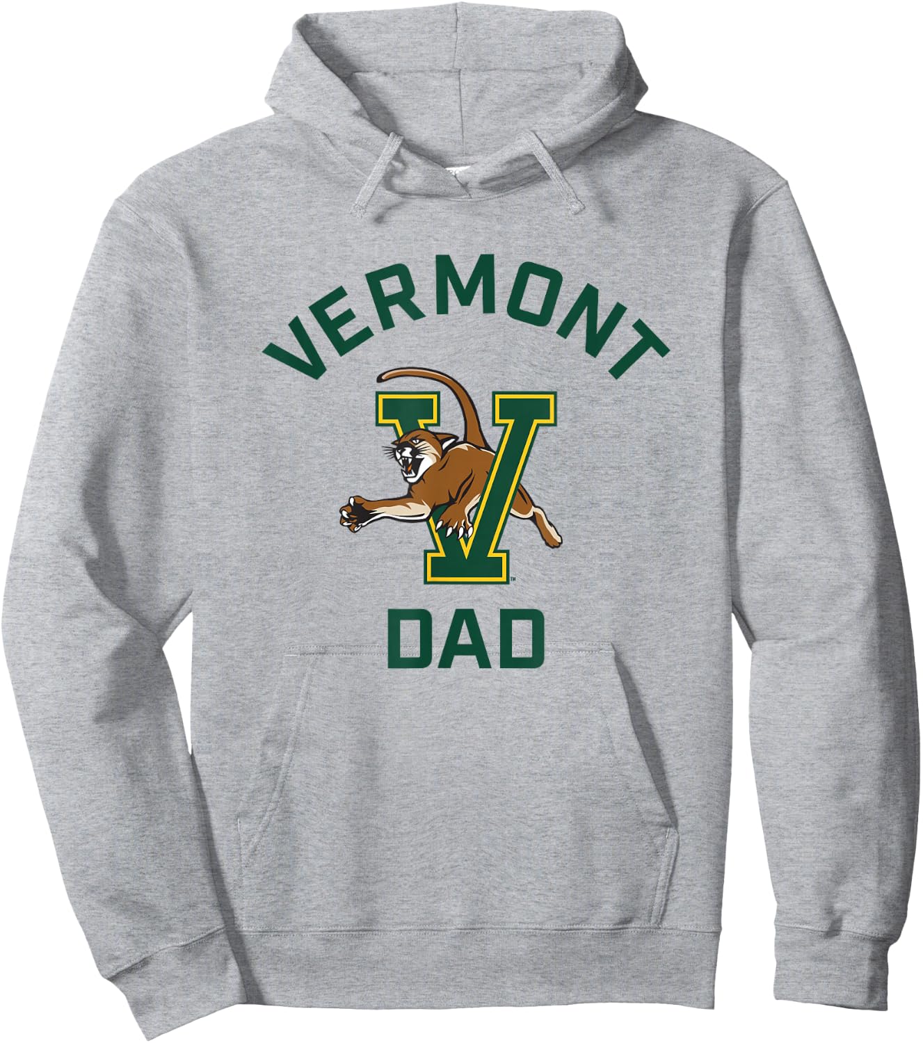 University of Vermont Catamounts Arched Dad Hoodie - Hoodie | Ash