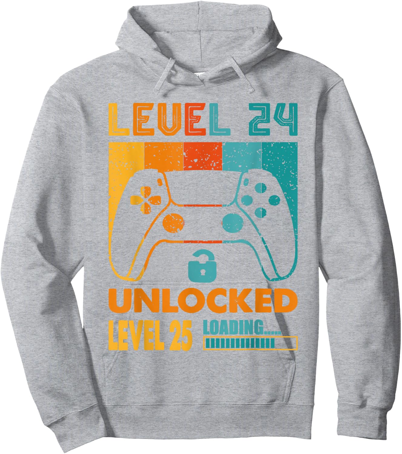 Funny Level 24 Unlocked Video Gamer 24 Years Old 24 Birthday Hoodie - Hoodie | Ash