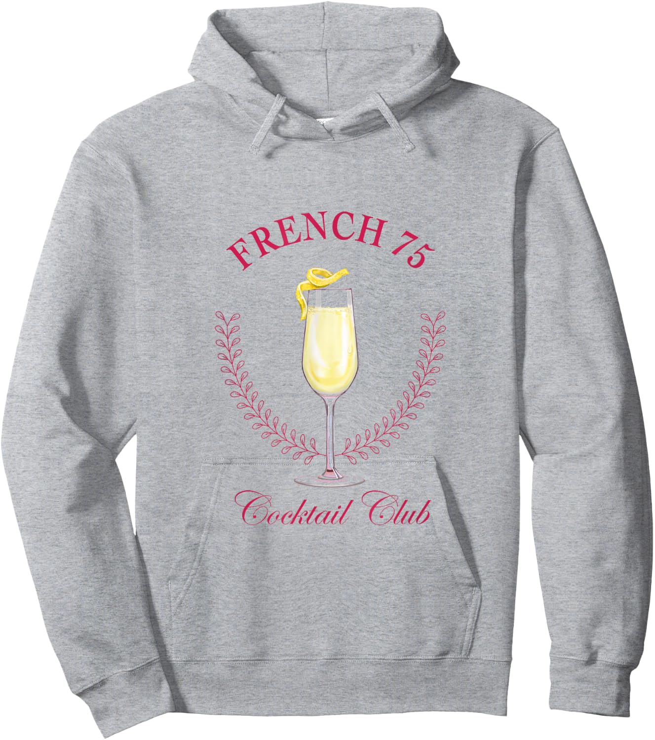 French 75 Cocktail Club Hoodie - Hoodie | Ash