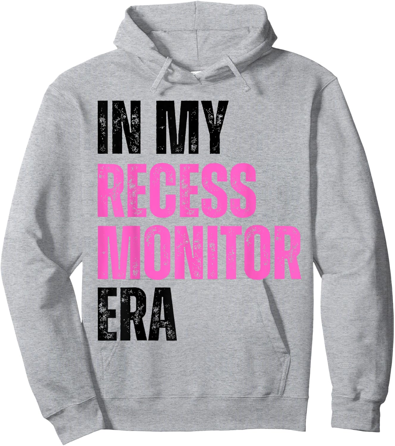 Vintage In My Recess Monitor Era Recess Crew Back To School Hoodie - Hoodie | Ash