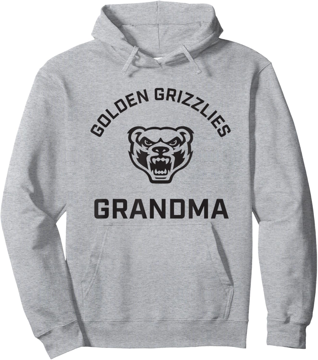 Oakland University Golden Grizzlies Arched Grandma Hoodie - Hoodie | Ash