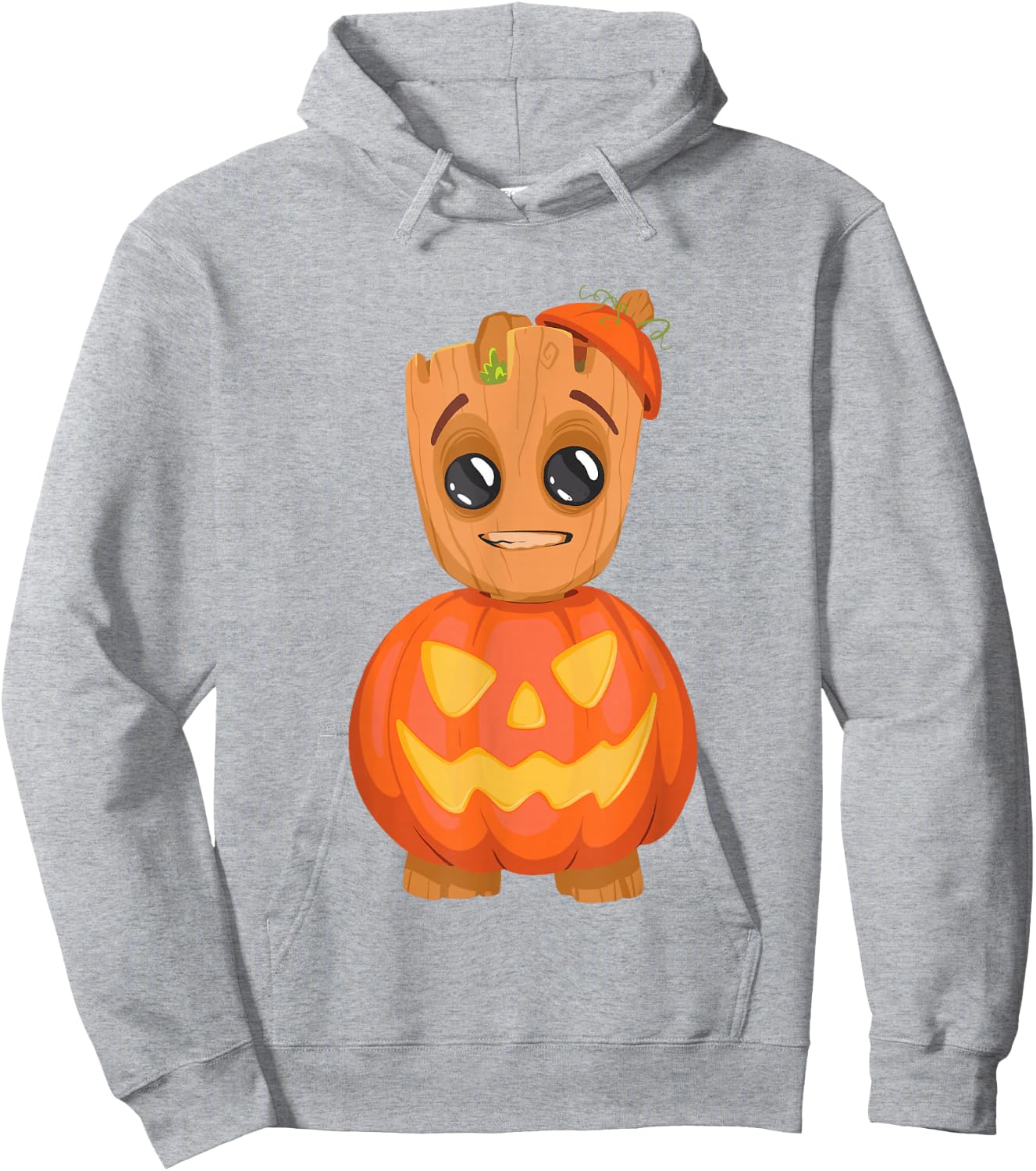 Marvel Classic Halloween Baby Groot Cute Pumpkin Costume Hoodie - Hoodie | Ash