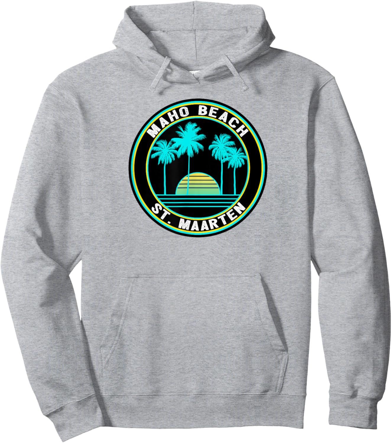Maho Beach T Shirt Saint Maarten Caribbean Souvenir Women Kids Hoodie - Hoodie | Ash