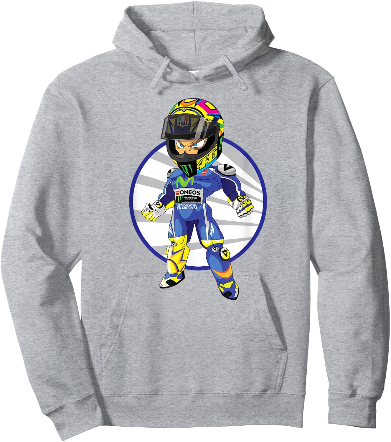 Corsa Designs Forza Vale Moto GP Motorcycle Racing Hoodie - Hoodie | Ash