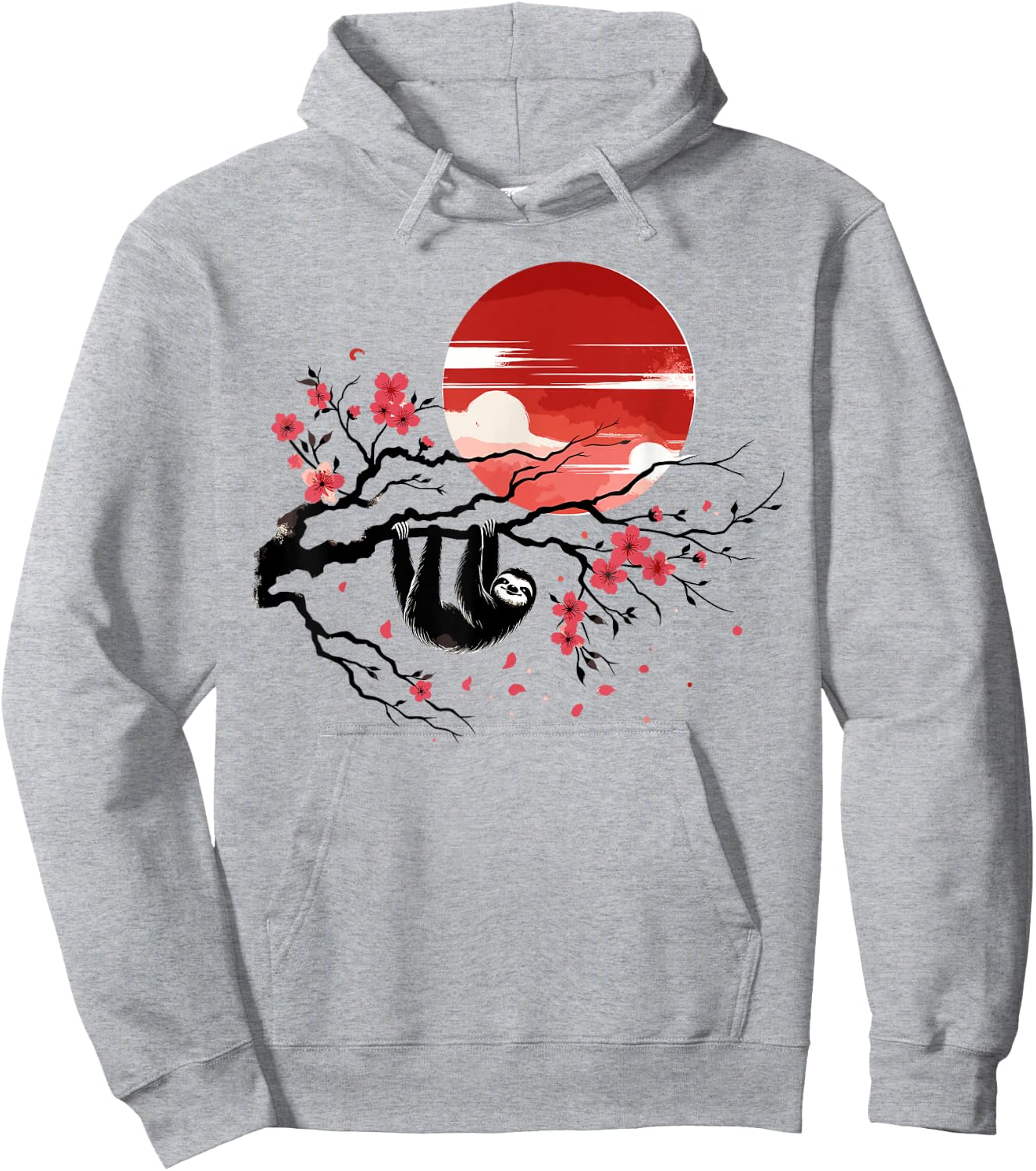 Kawaii Anime Japanese Art Sakura Men Women Kids Funny Sloth Hoodie - Hoodie | Ash