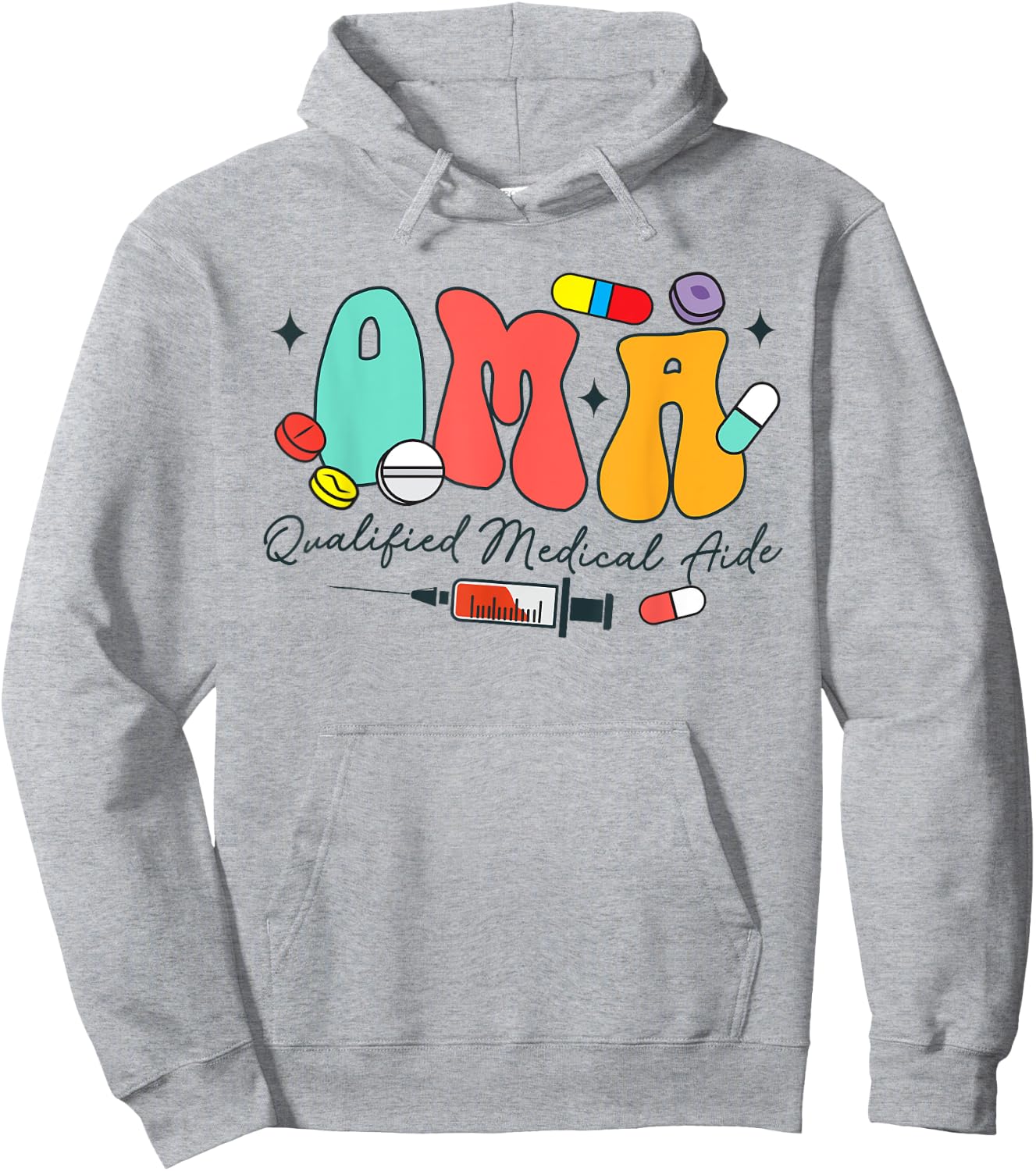 Certificated Medication Aide QMA Qualified Medical Aide Hoodie - Hoodie | Ash