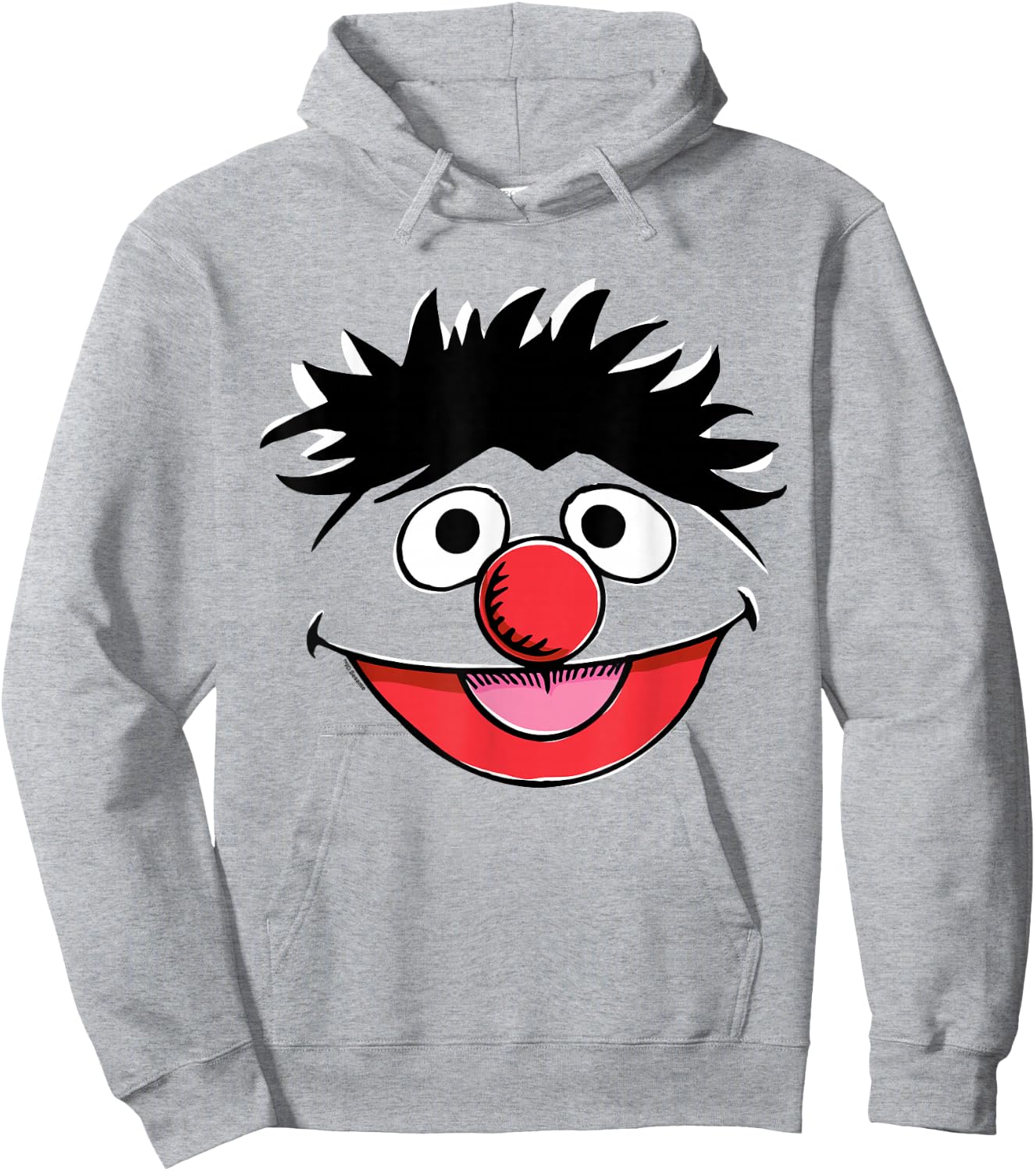Sesame Street Ernie Retro Sketch Face Halloween Costume Hoodie - Hoodie | Ash
