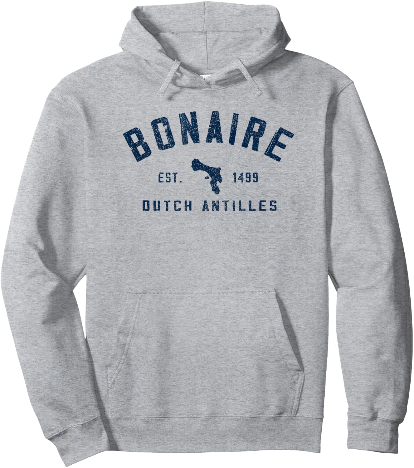Bonaire Est 1499 Holiday Souvenir Hoodie - Hoodie | Ash