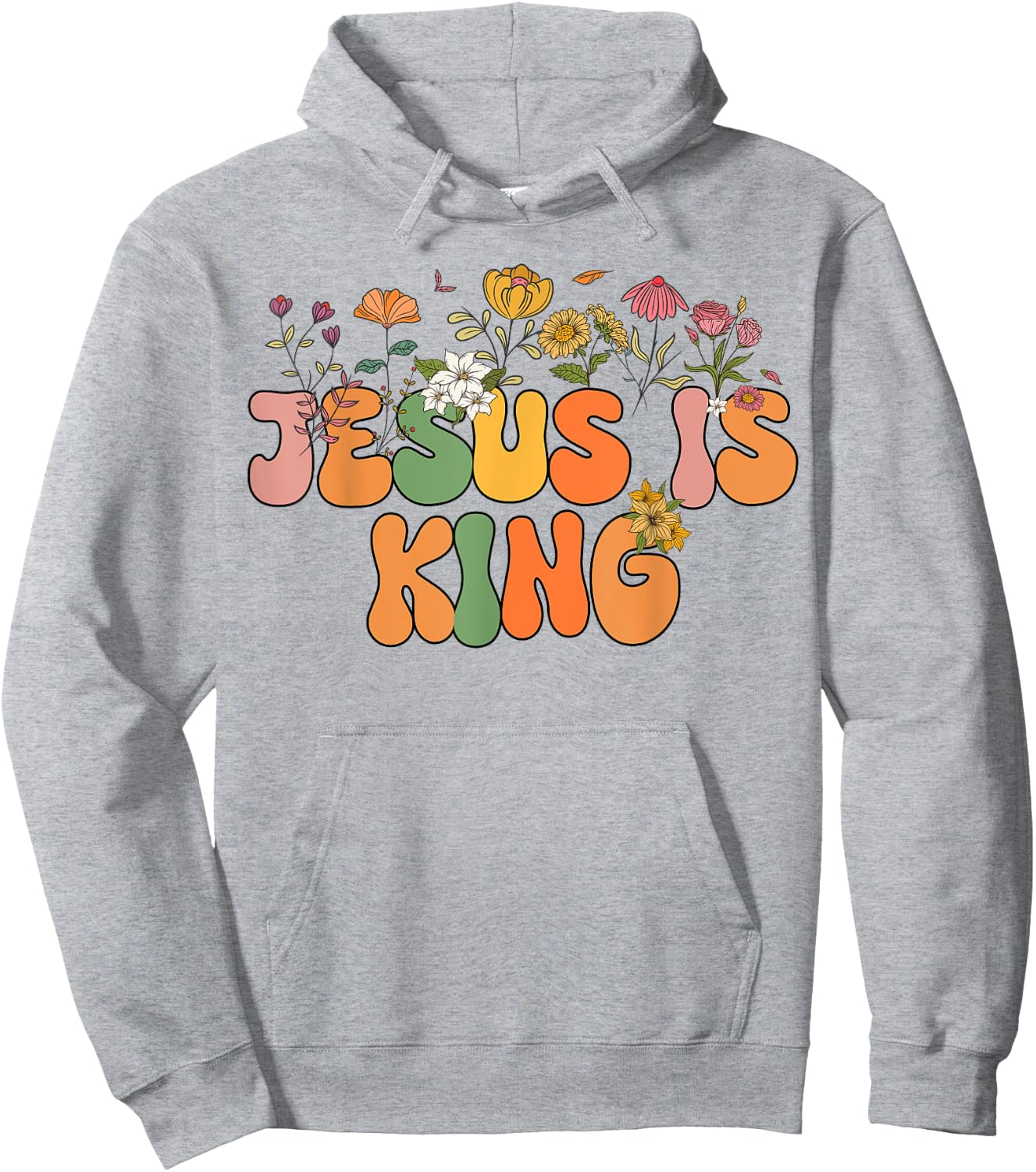 Kids Jesus Is King Christian I You Loves Women Toddler Girl Hoodie - Hoodie | Ash