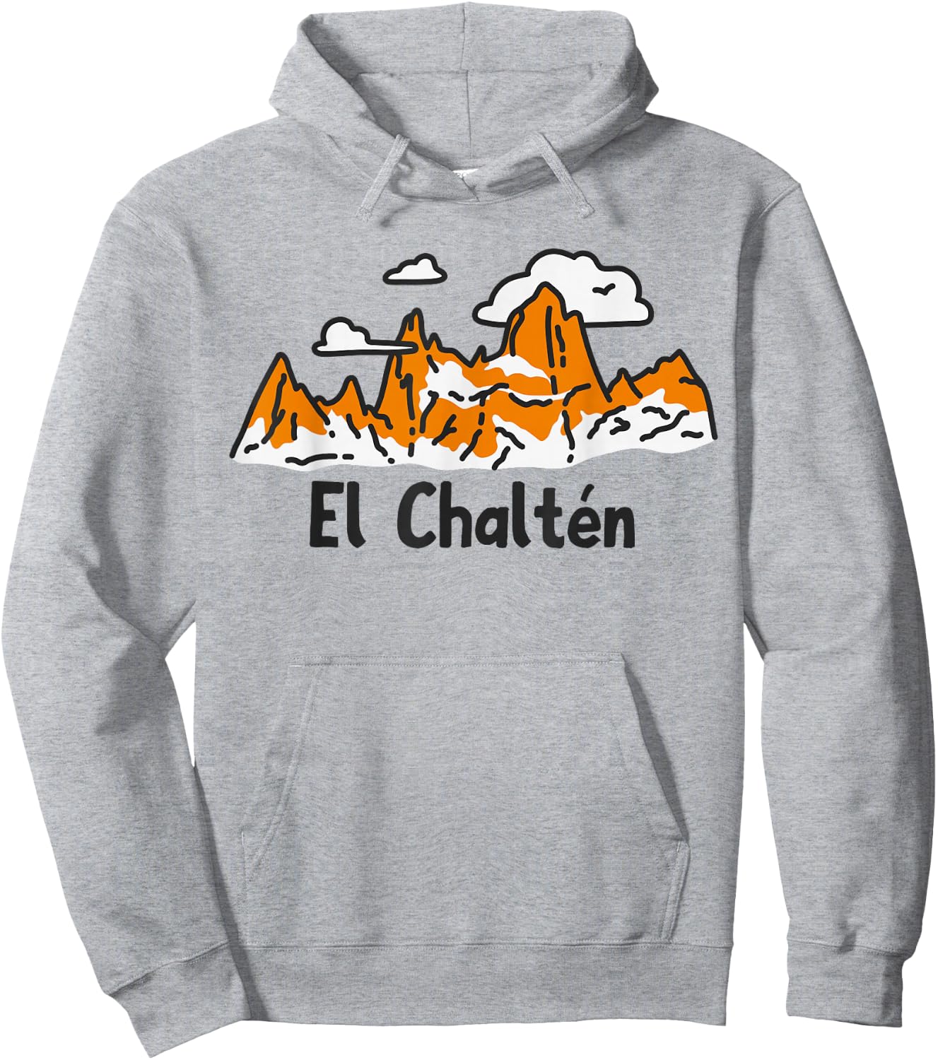 Mt. FITZ ROY Mountain Range EL CHALTEN Hoodie - Hoodie | Ash
