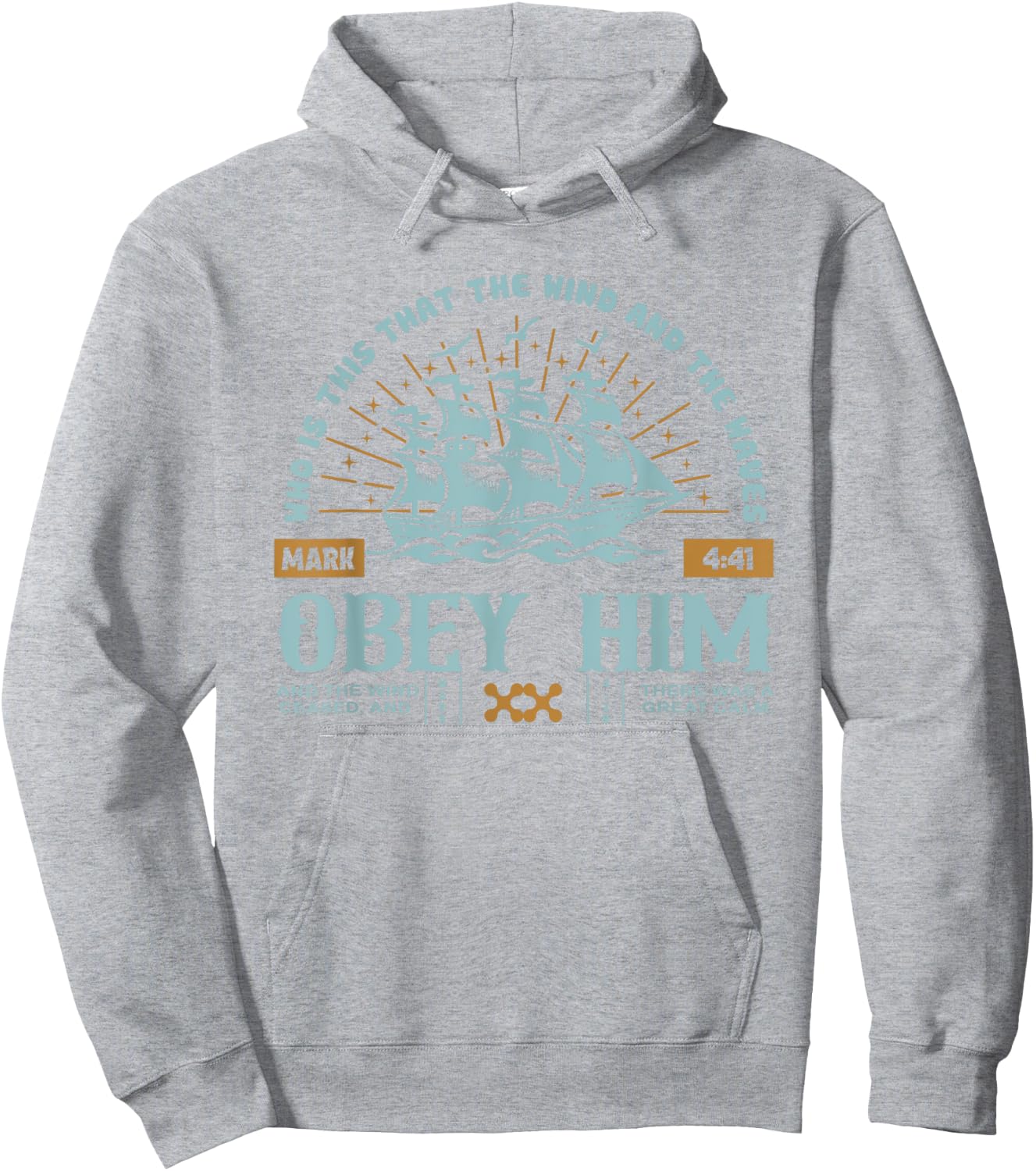 Christian Who Is This That the Wind and the Waves Obey Him Hoodie - Hoodie | Ash