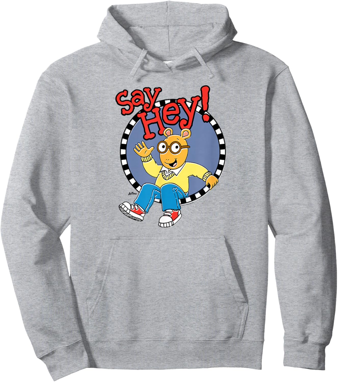 Arthur Say Hey Arthur Waving Logo Hoodie - Hoodie | Ash