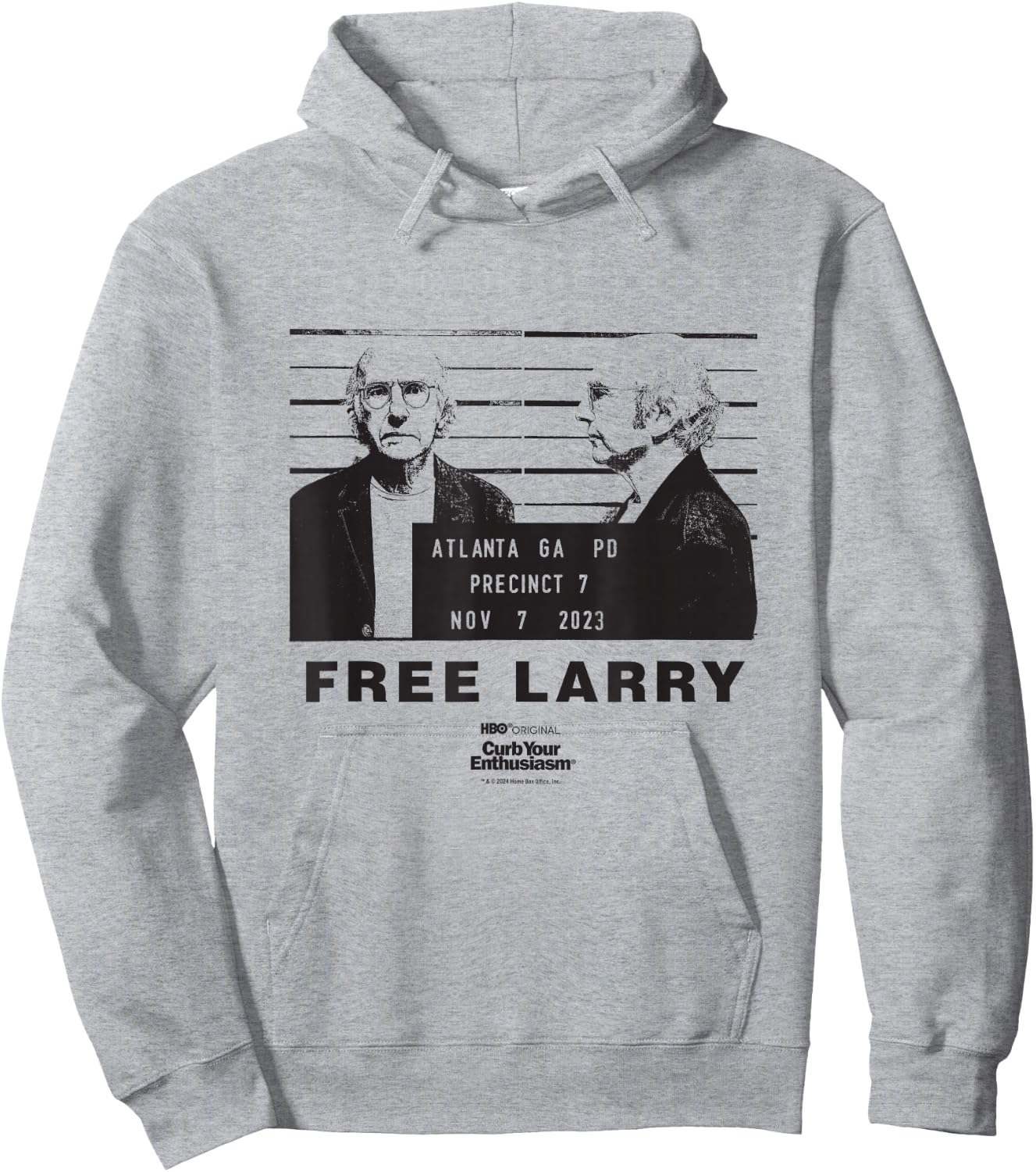 Curb Your Enthusiasm Free Larry Officially Licensed Hoodie - Hoodie | Ash