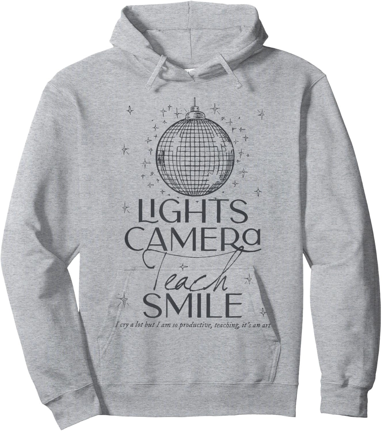 Lights Camera Teach Smile shirt Teacher First Day Of School Women Girls Kids Hoodie - Hoodie | Ash