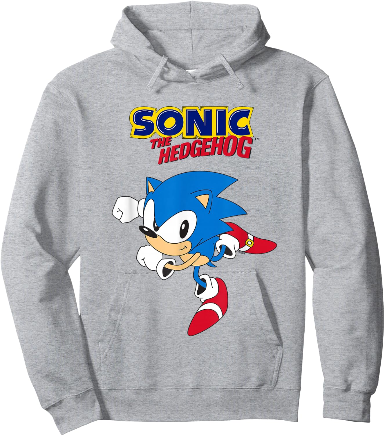Sonic The Hedgehog Classic Sonic Running Cool Shot Hoodie - Hoodie | Ash