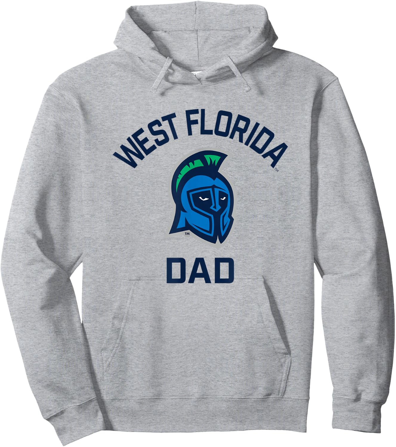 University of West Florida UWF Argonauts Arched Dad Hoodie - Hoodie | Ash