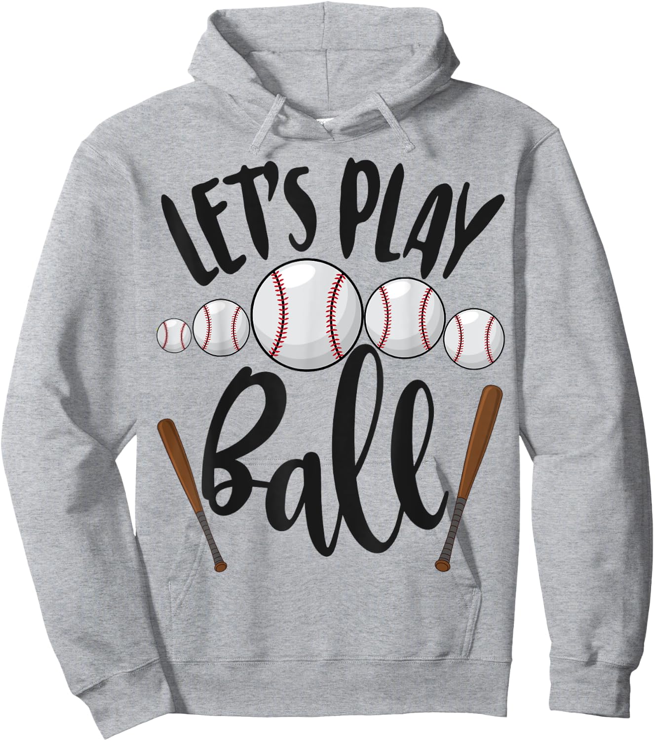 Let's Play Ball Sport Baseball Sports Sport Men Women Funny Hoodie - Hoodie | Ash
