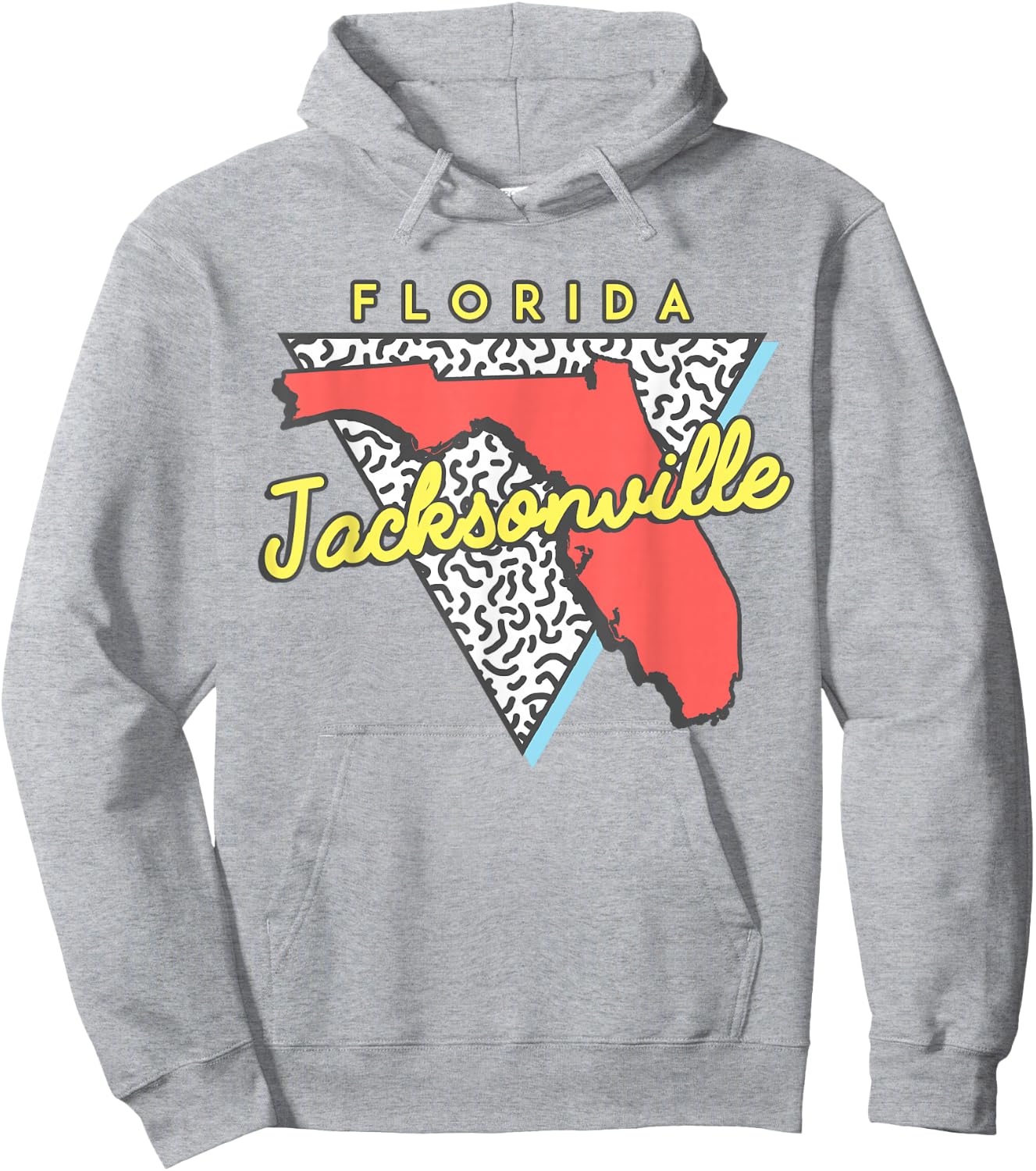 Jacksonville Florida T Shirt 80s Design Souvenirs Hoodie - Hoodie | Ash