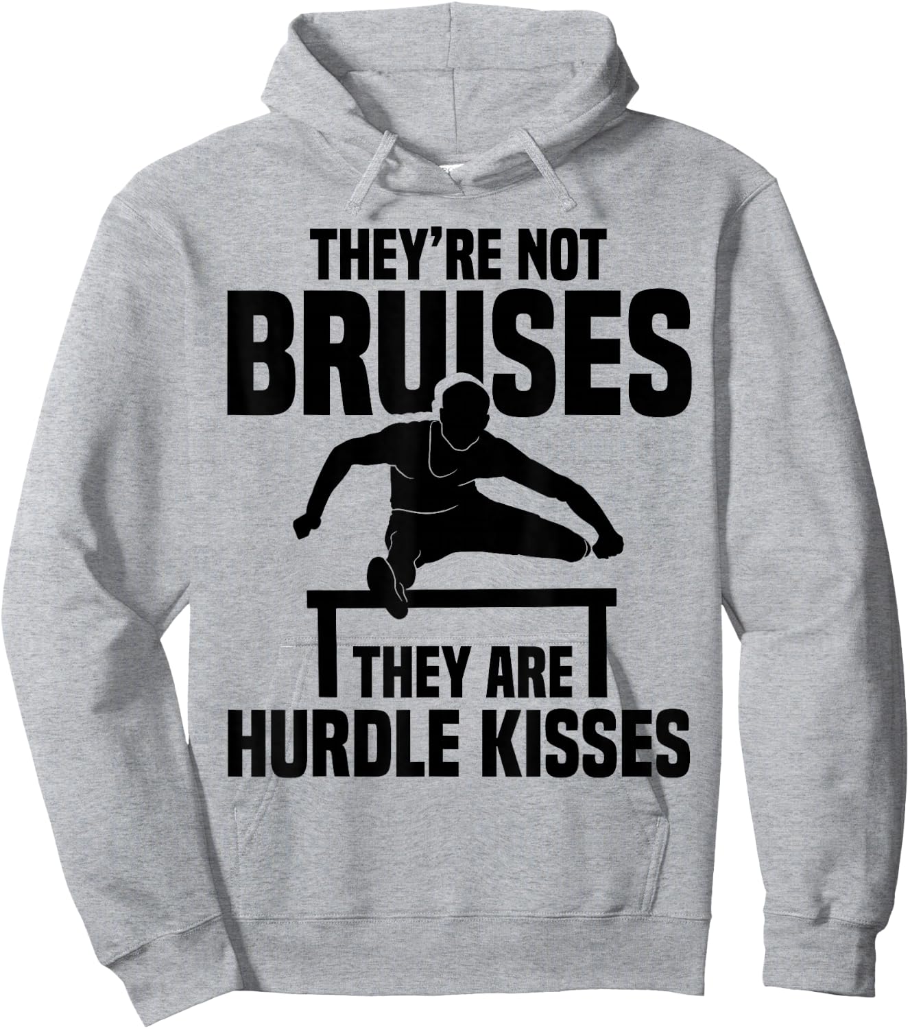 Track & Field Hurdles Shoes Hurdles Spikes Men Hurdler Hoodie - Hoodie | Ash