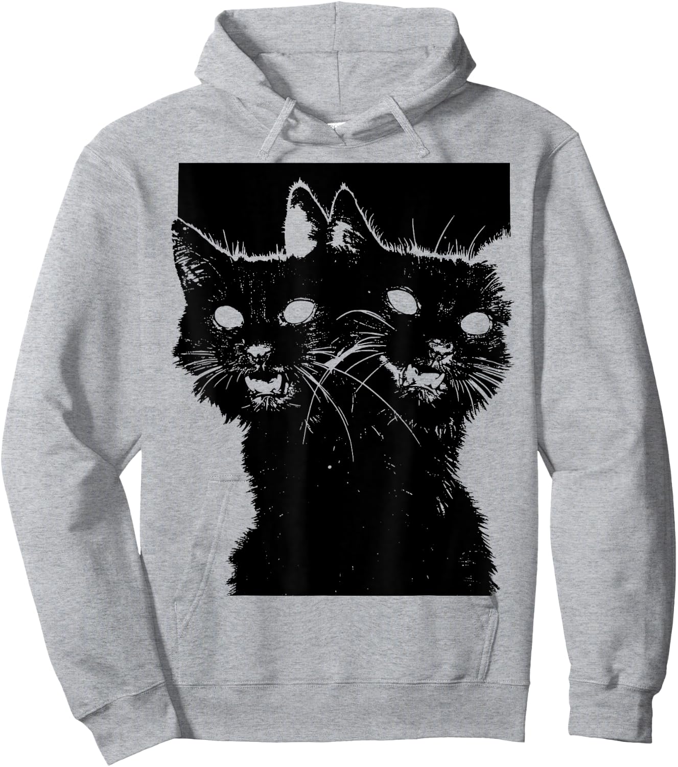 90s Grunge Cats | Occult Y2K Punk Pastel Goth Aesthetic Hoodie - Hoodie | Ash