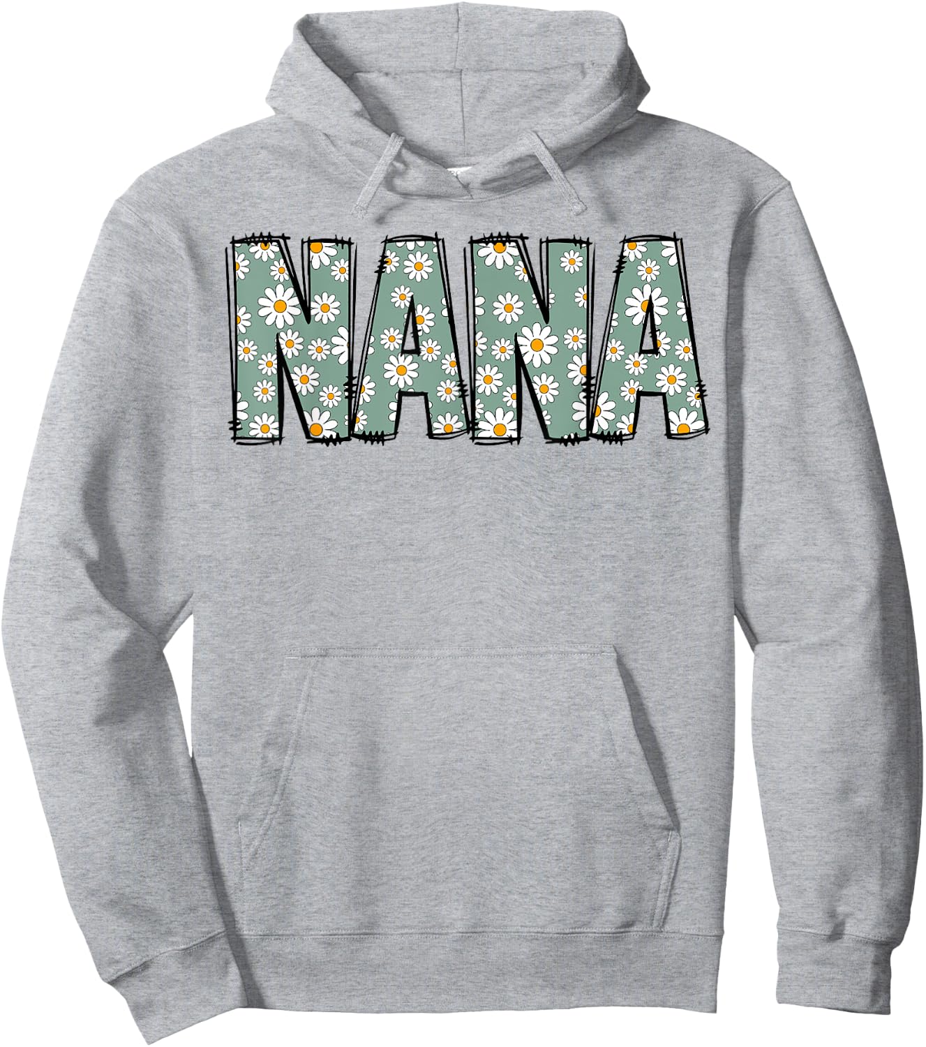 Retro Nana Colorful Flowers Groovy Daisy Flower Hoodie - Hoodie | Ash