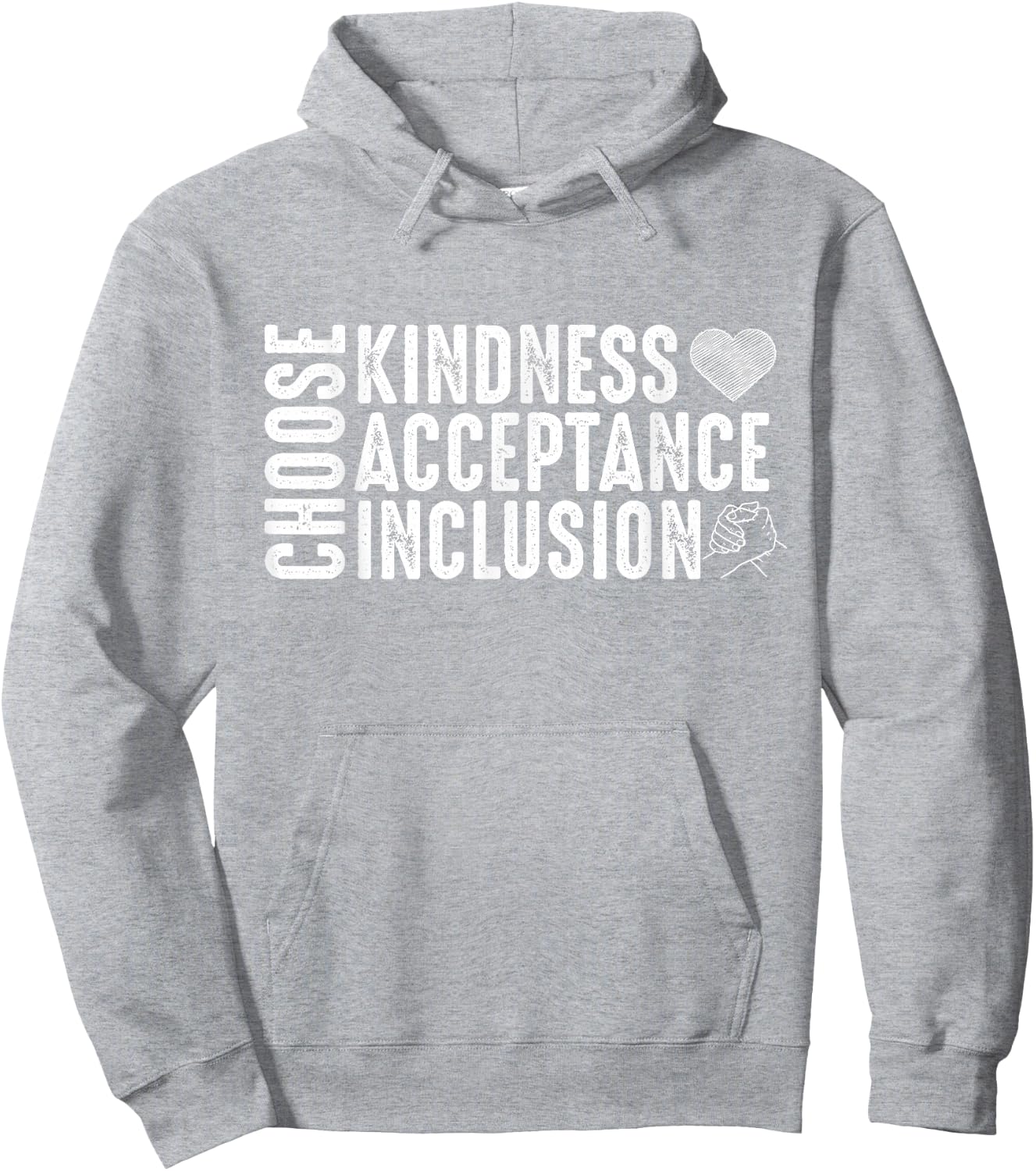 Choose Kindness Acceptation Inclusion Unity Day Orange Kids Hoodie - Hoodie | Ash