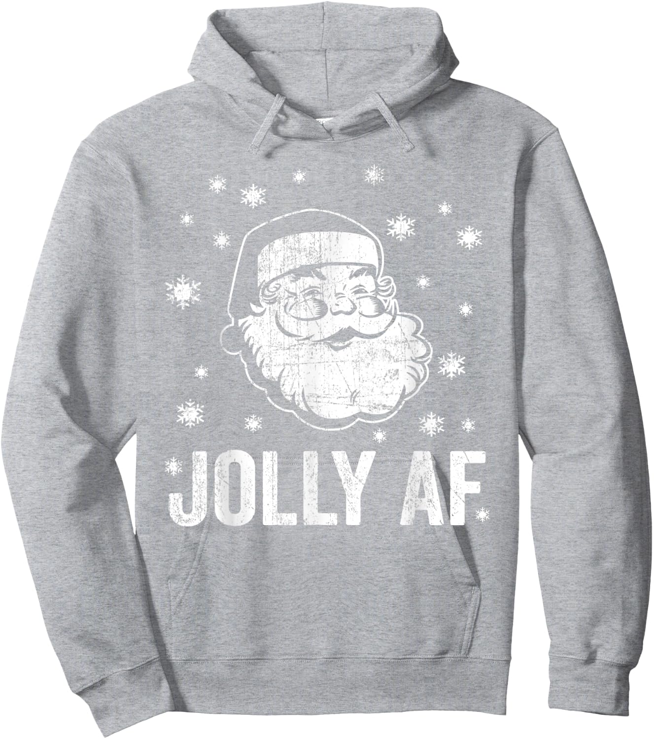 Classic Santa Jolly AF Hoodie - Hoodie | Ash