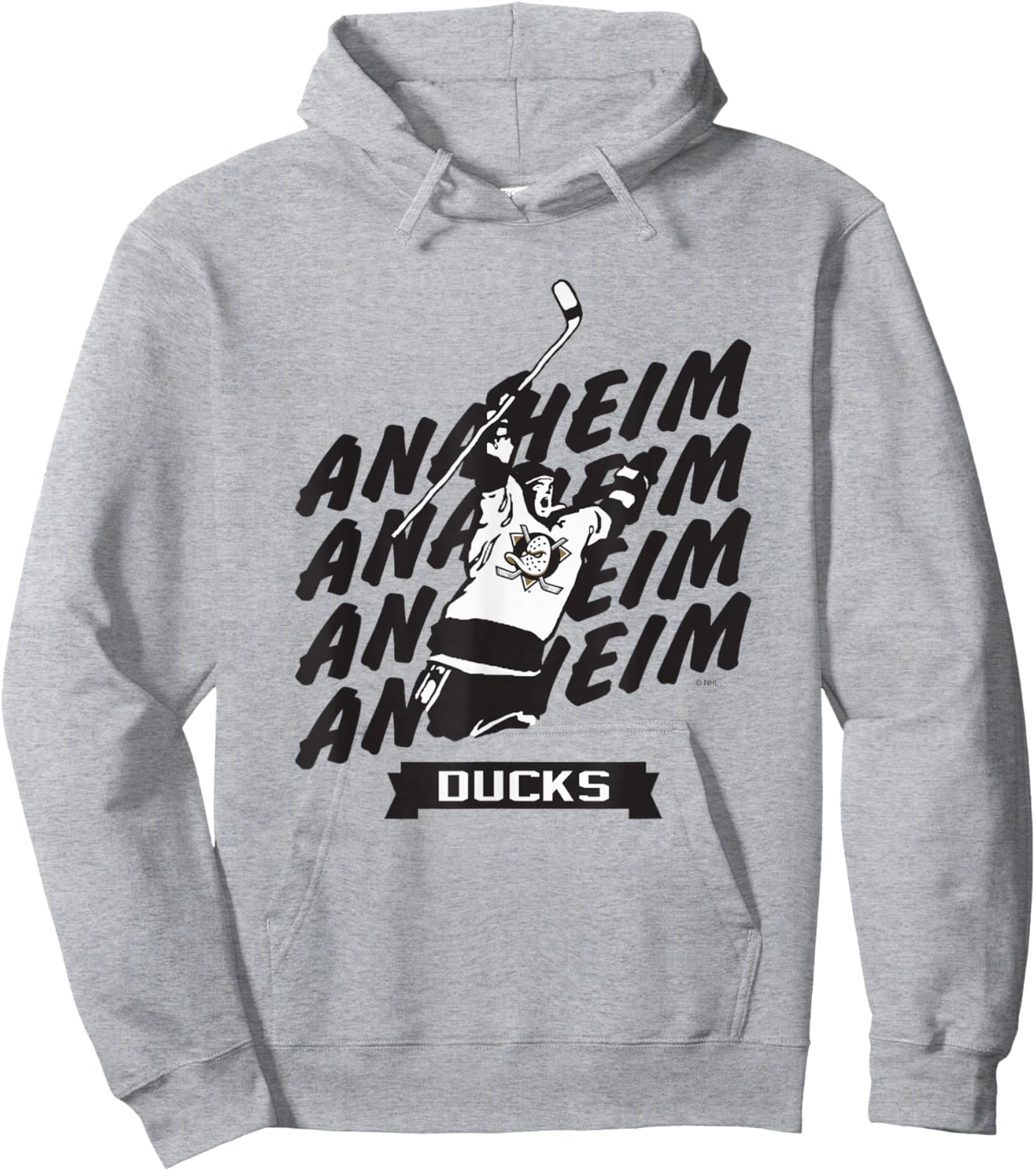 Anaheim Ducks Graffiti Orange Officially Licensed Hoodie - Hoodie | Ash