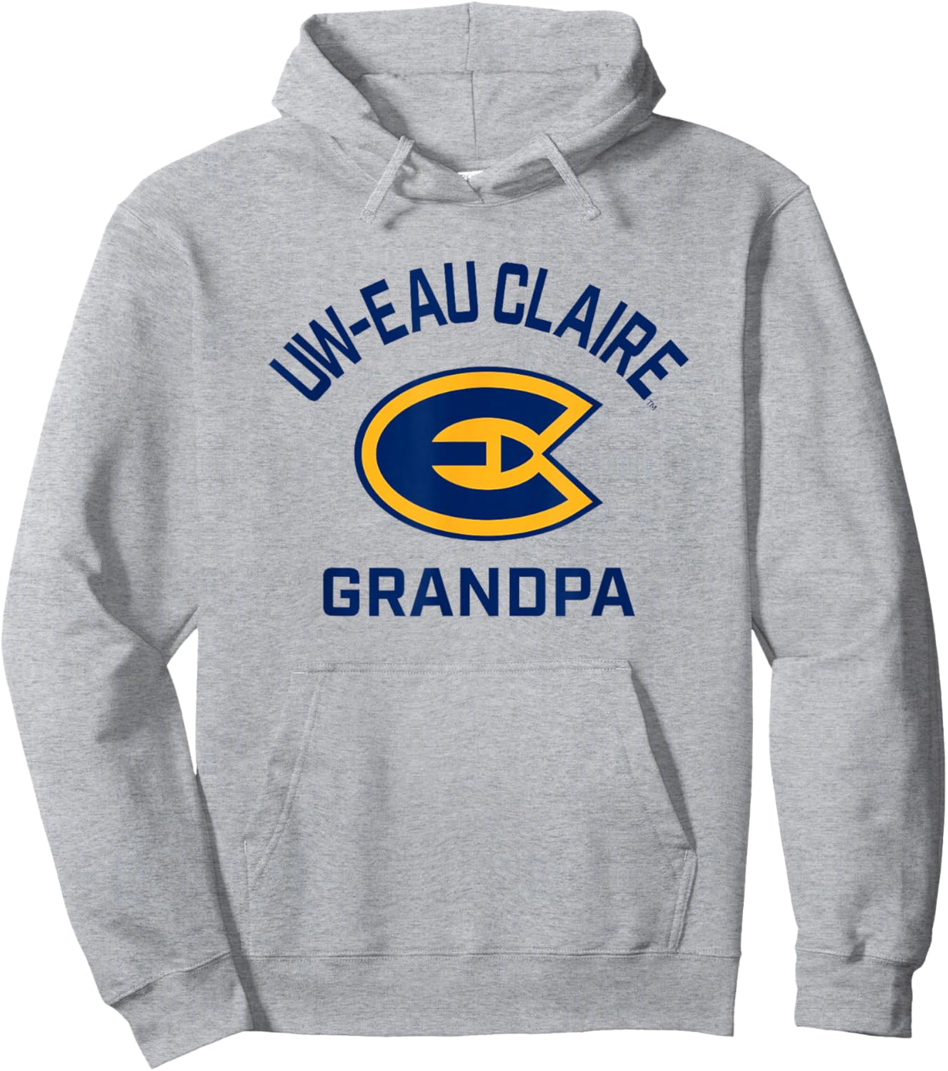University of Wisconsin-Eau Claire Blugolds Arched Grandpa Hoodie - Hoodie | Ash