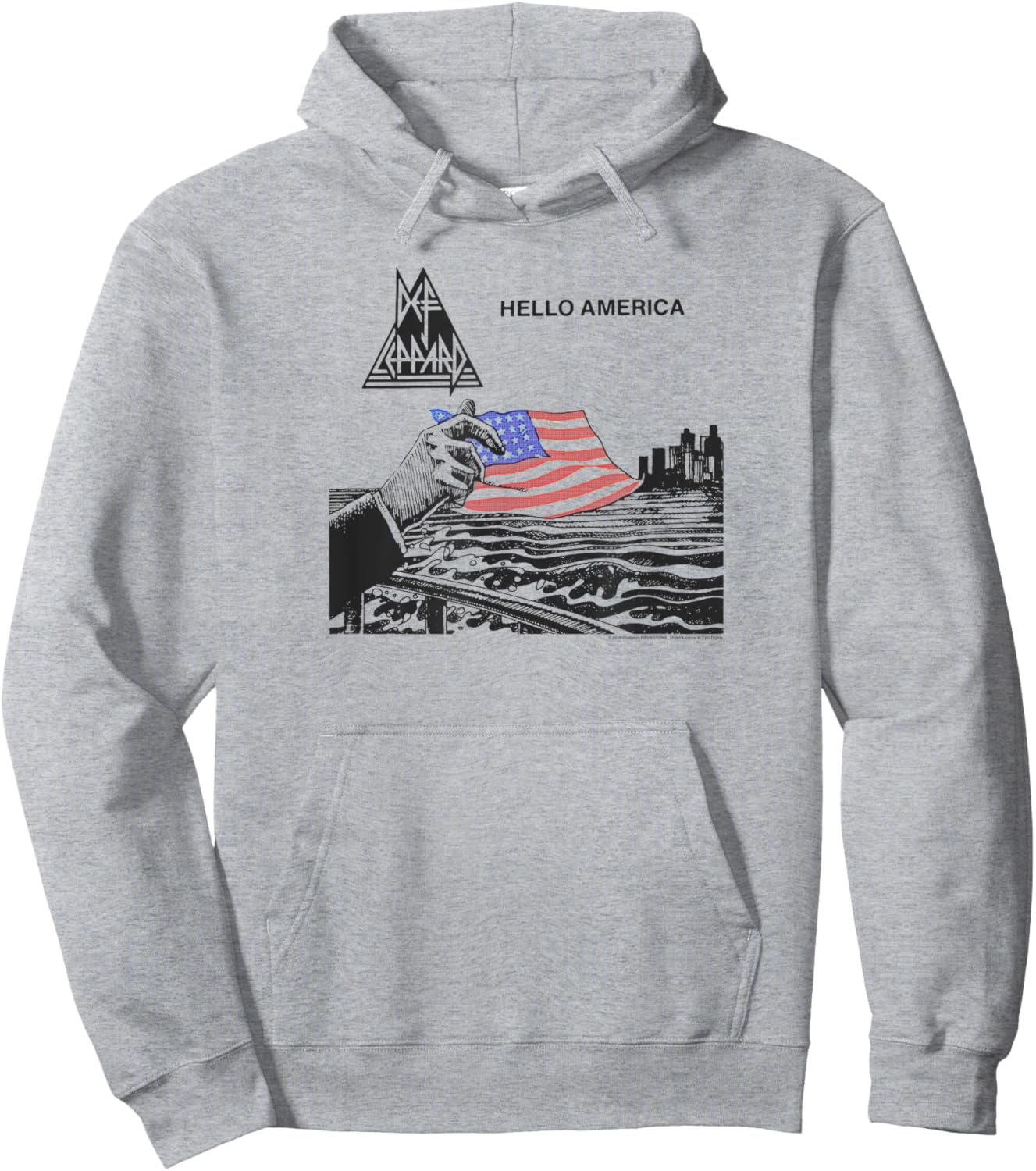 Def Leppard - Hello America Hoodie - Hoodie | Ash