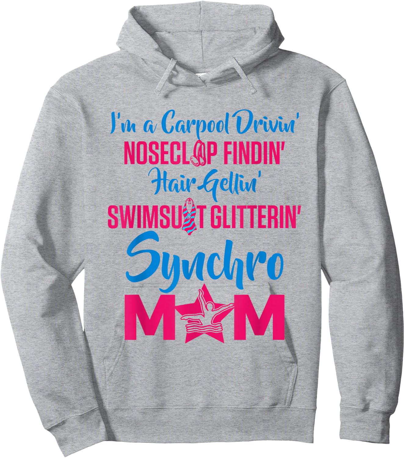 Synchronized Swimming Synchro Mom Hoodie - Hoodie | Ash