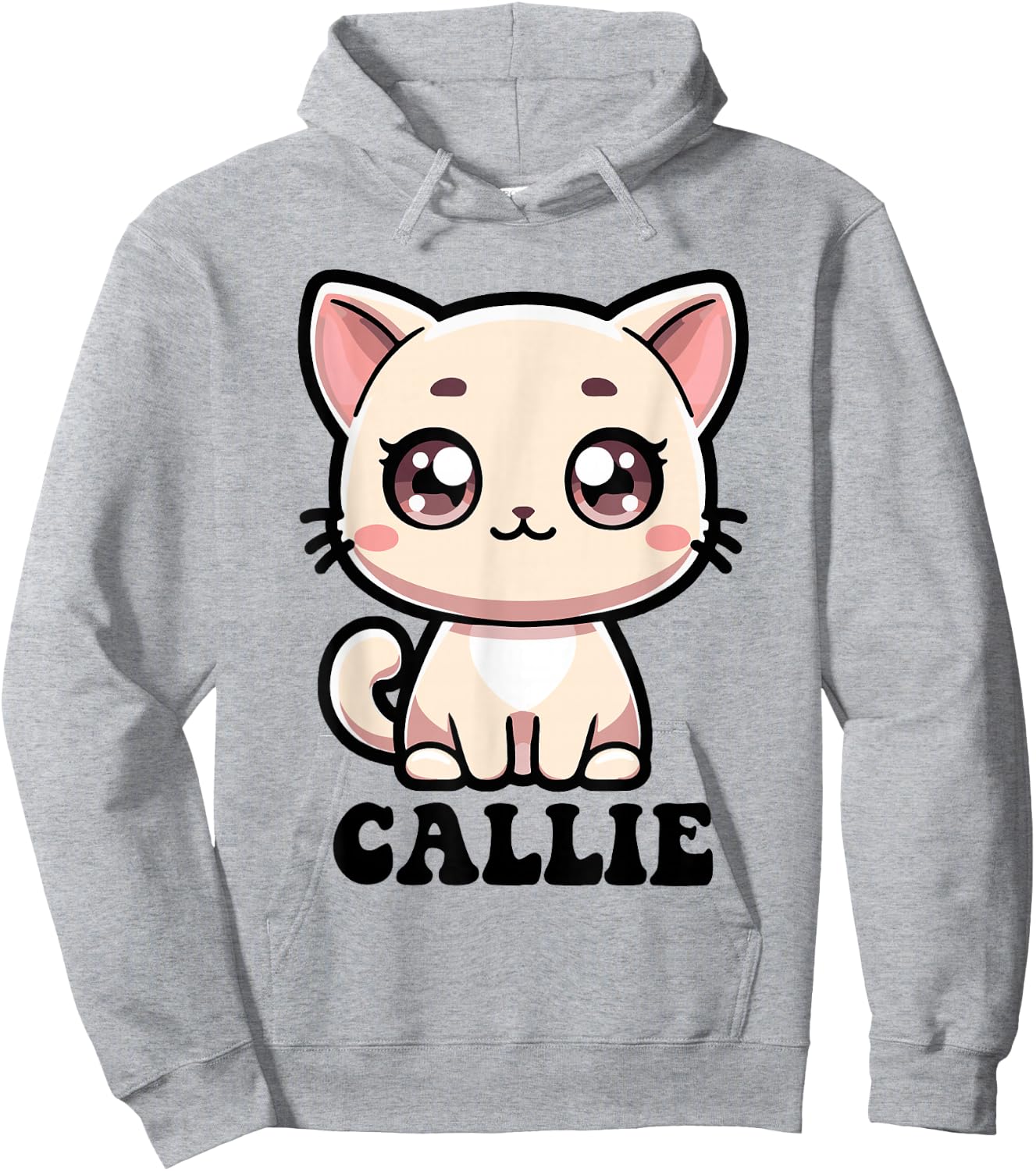 Callie Cute Kitty Cat Design for Girls Name Callie Hoodie - Hoodie | Ash