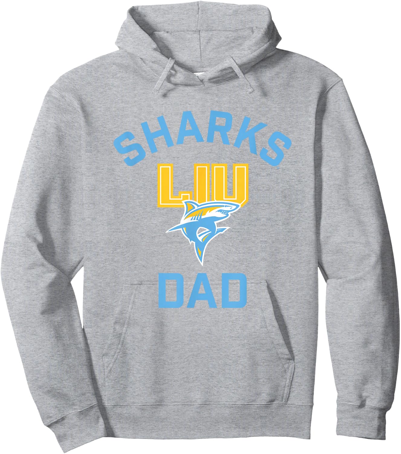 Long Island University LIU Blackbirds Arched Dad Hoodie - Hoodie | Ash