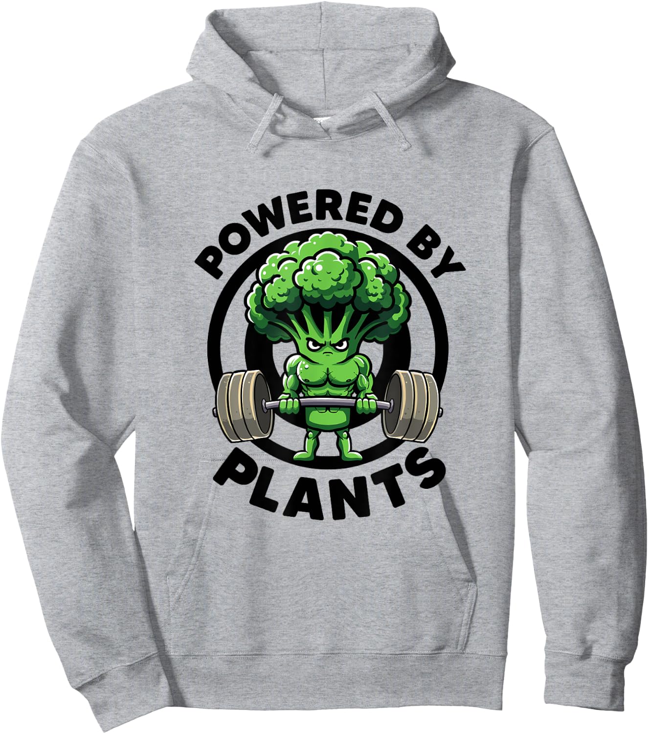 Powered By Plants Vegan Athlete Vegan Gym Vegan Bodybuilding Hoodie - Hoodie | Ash