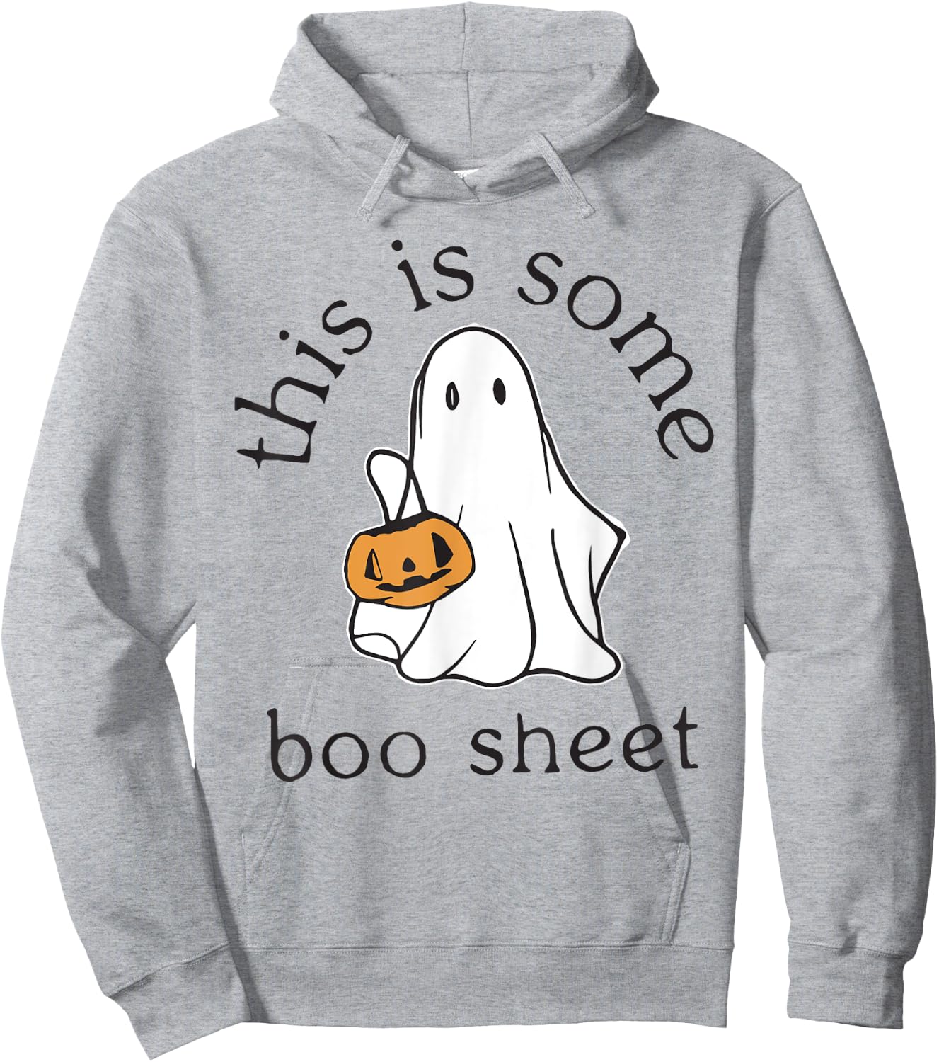 Funny Boo Pumpkin Halloween This Is Some Boo Sheet Ghost Hoodie - Hoodie | Ash