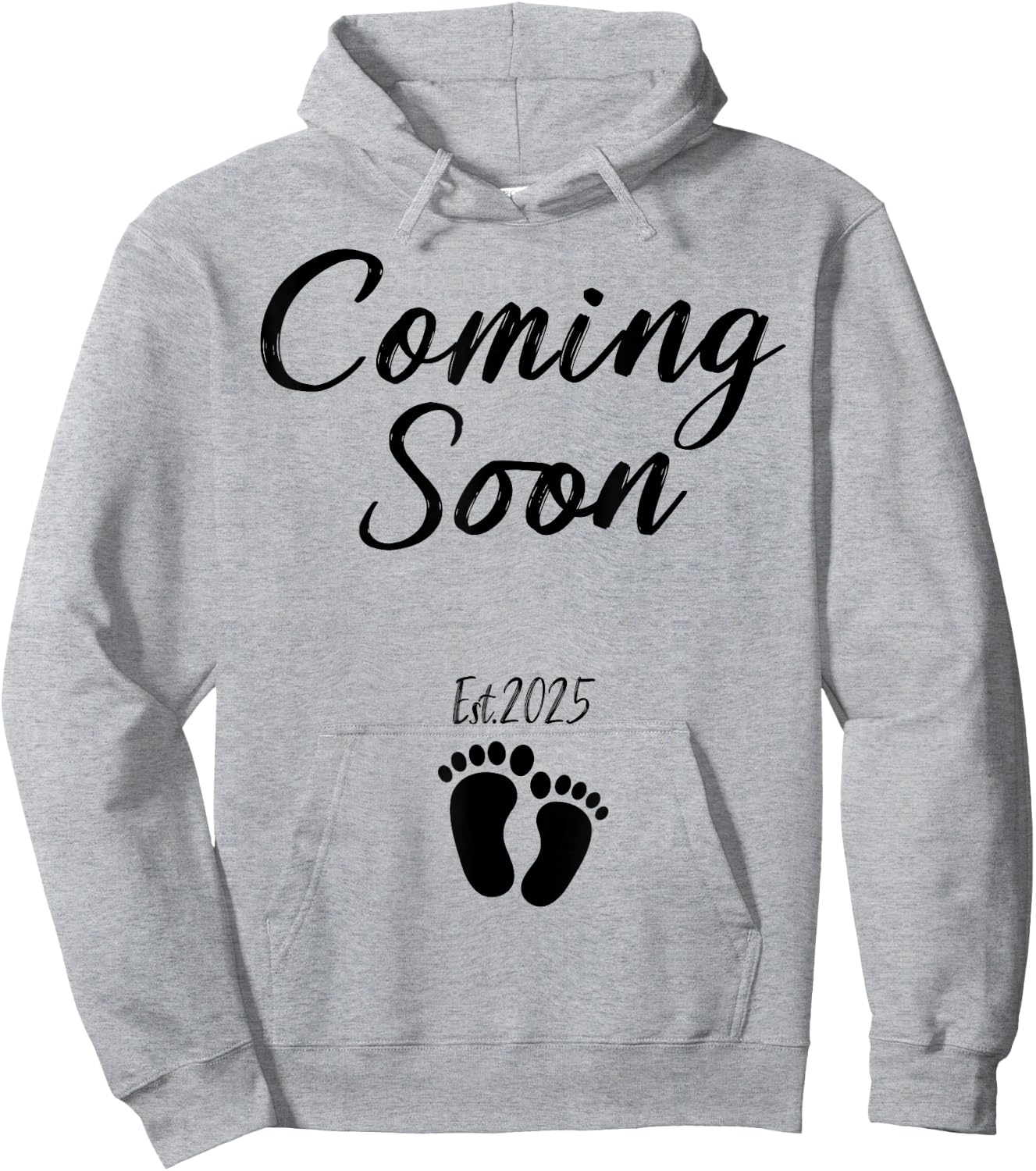 Coming Soon 2025 Pregnancy Announcement Mother's Day Hoodie - Hoodie | Ash