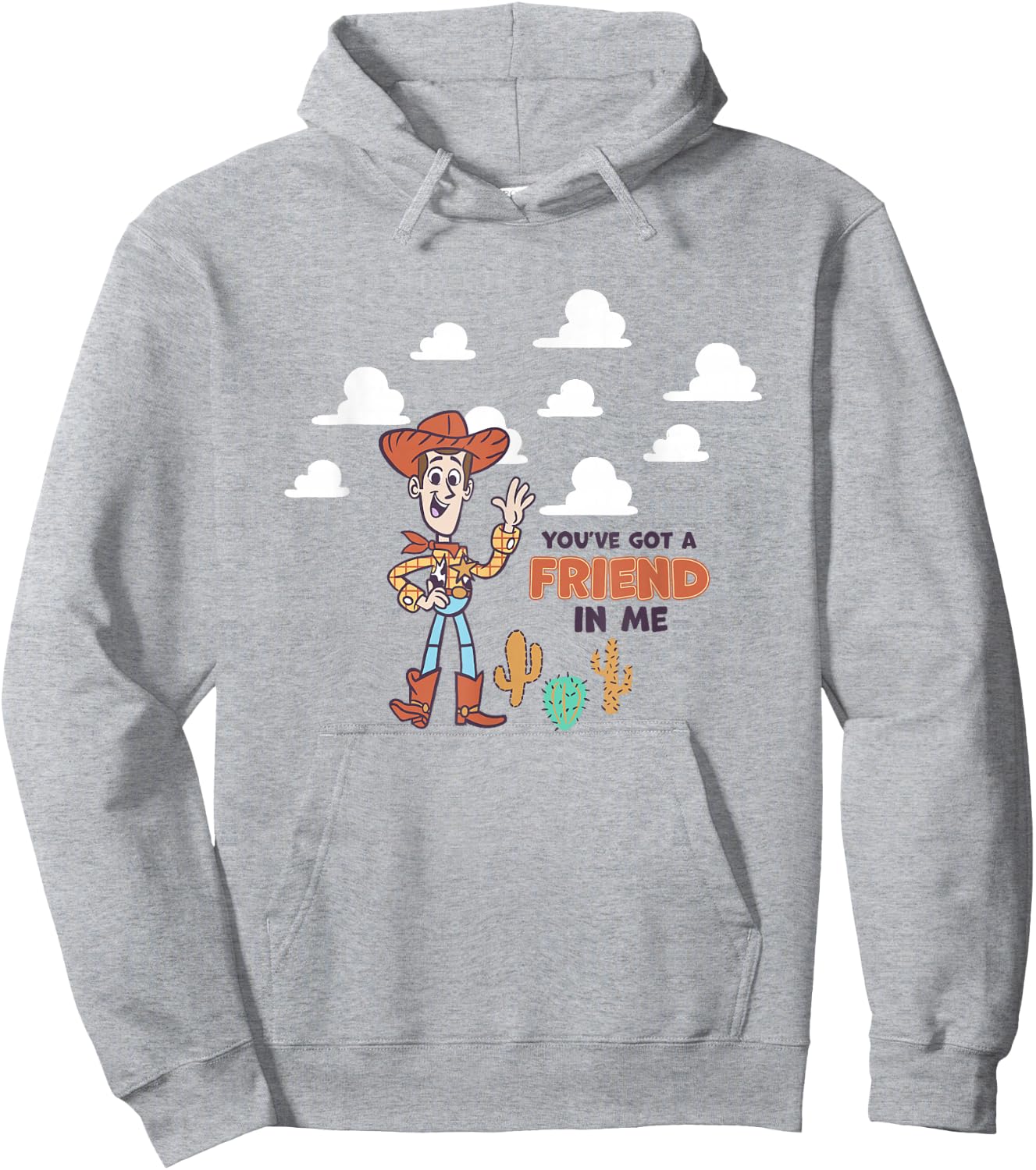 Disney Pixar Toy Story You've Got A Friend in Me Woody Logo Hoodie - Hoodie | Ash