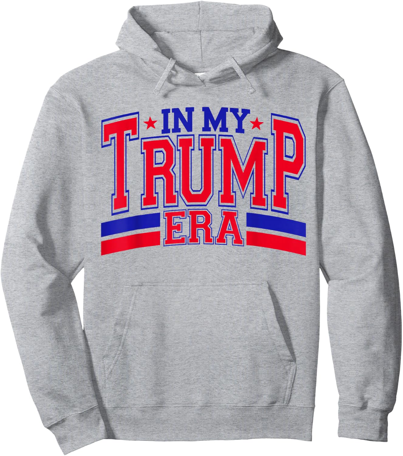 In My Trump Era Retro Groovy Trump 2024 4th July Patriotic Hoodie - Hoodie | Ash