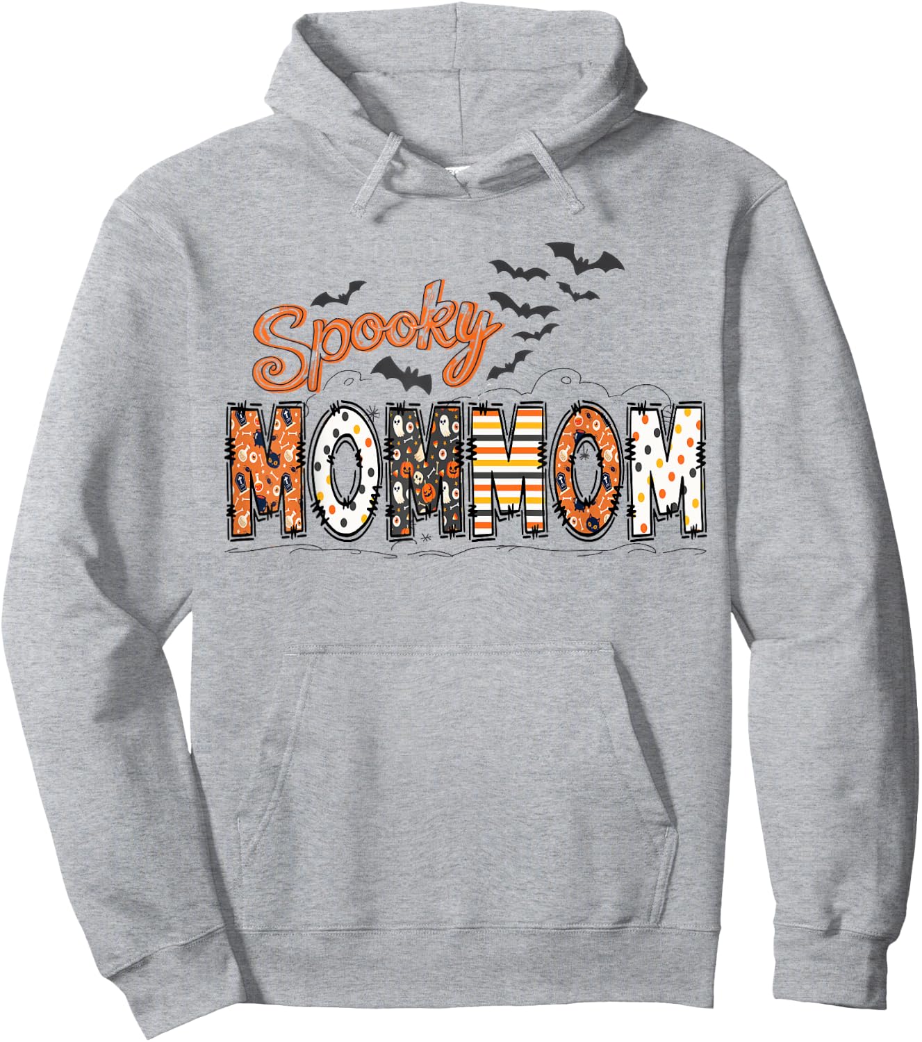 Spooky Mommom Halloween Mommom Life Family Matching Hoodie - Hoodie | Ash