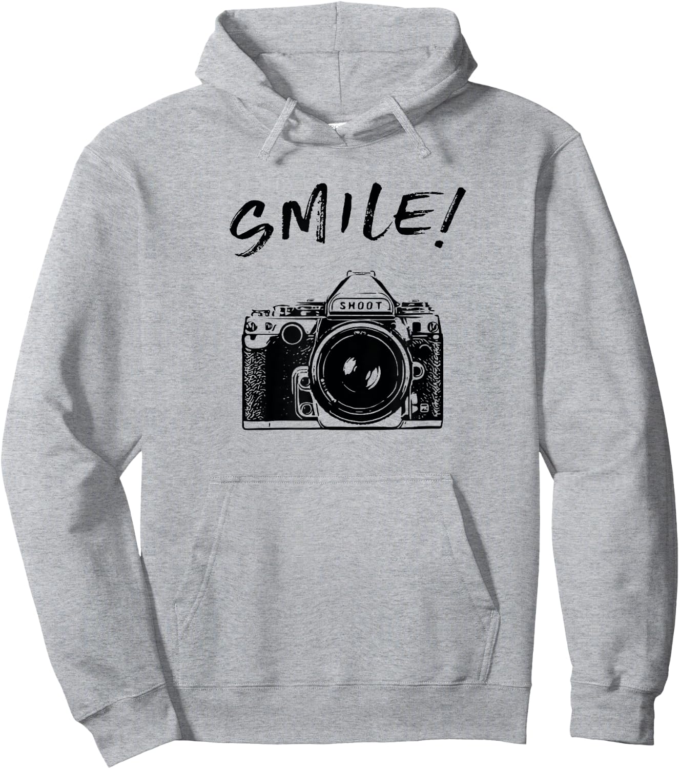 Cool SMILE Camera t shirt women kid photographers Hoodie - Hoodie | Ash