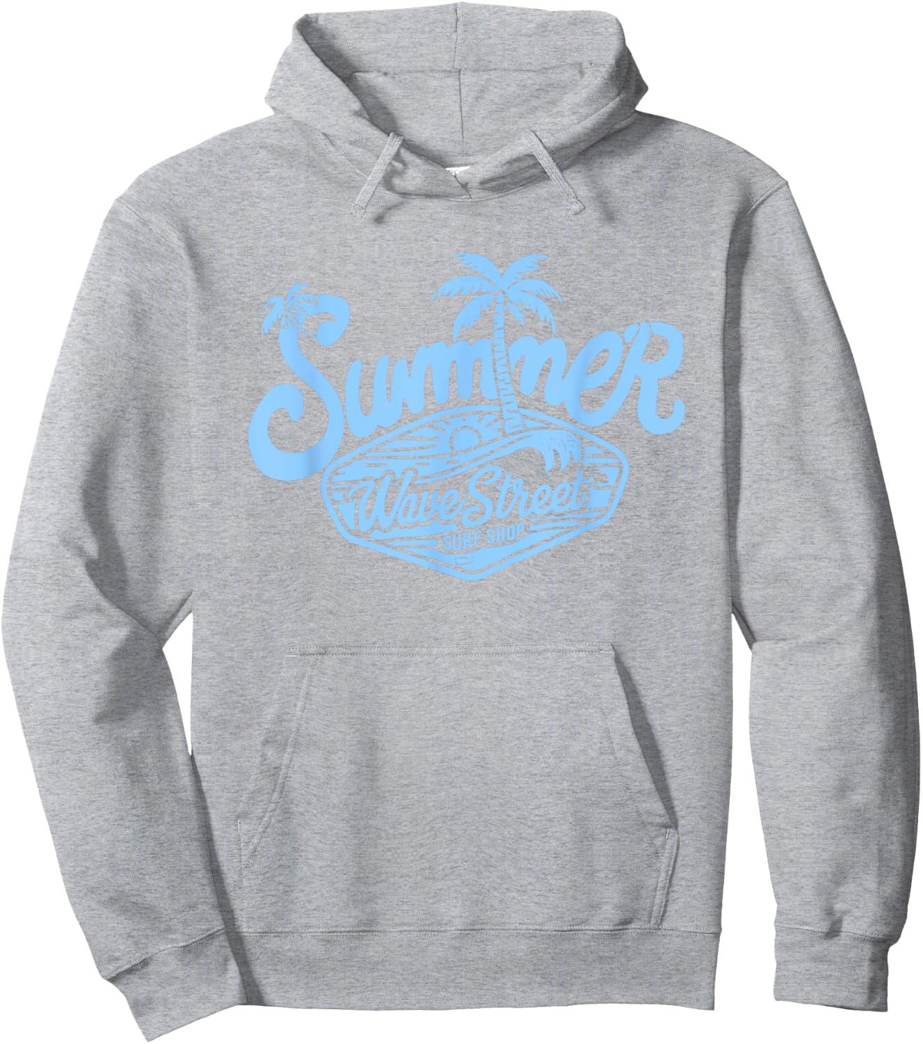 Wave Street Summer Surf Shop Graphic Women Kids Hoodie - Hoodie | Ash