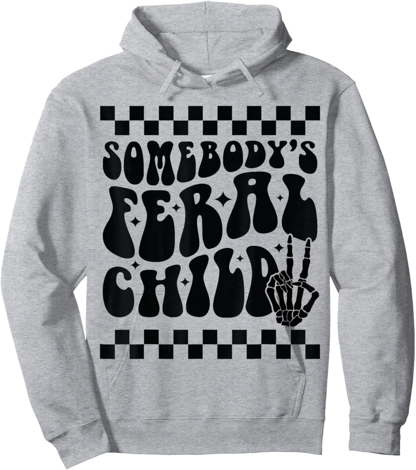 Somebody's Feral Child Toddler Girl and Boy Funny Quotes Hoodie - Hoodie | Ash