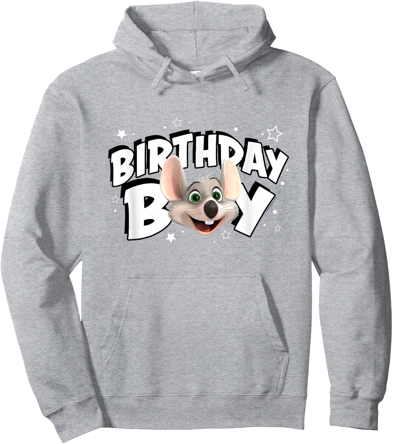 Chuck E. Cheese Birthday Boy Celebration Chuck Face Logo Hoodie - Hoodie | Ash