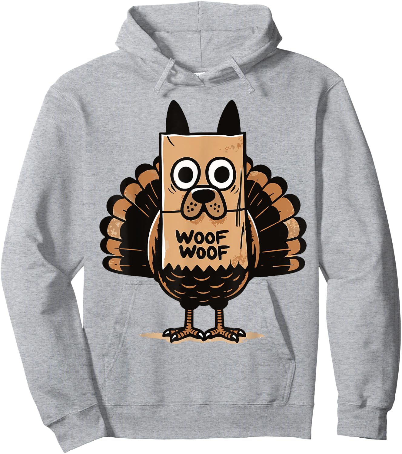 Thanksgiving Turkey Disguised as a Dog Women Girls Kids Hoodie - Hoodie | Ash