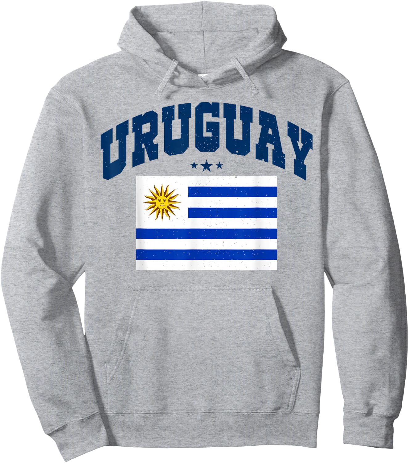 Vintage Uruguay Patriotic Throwback Athletic Hoodie - Hoodie | Ash
