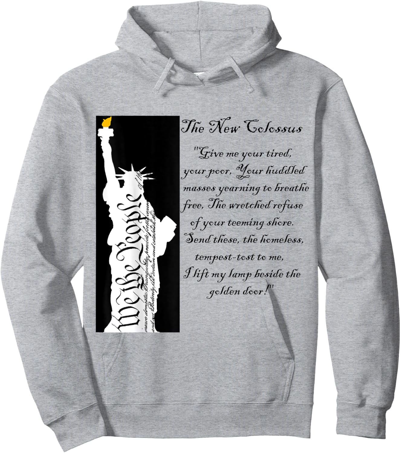 Statue of Liberty - immigrants melting pot refugees love Hoodie - Hoodie | Ash