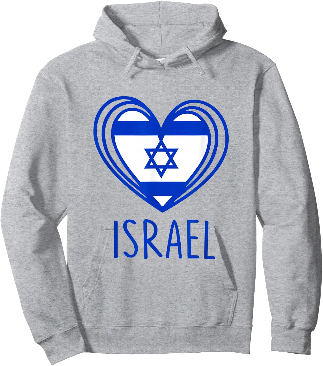 Patriotic Israel Pride Israeli Heart Flag Israel Shirt Kids Hoodie - Hoodie | Ash