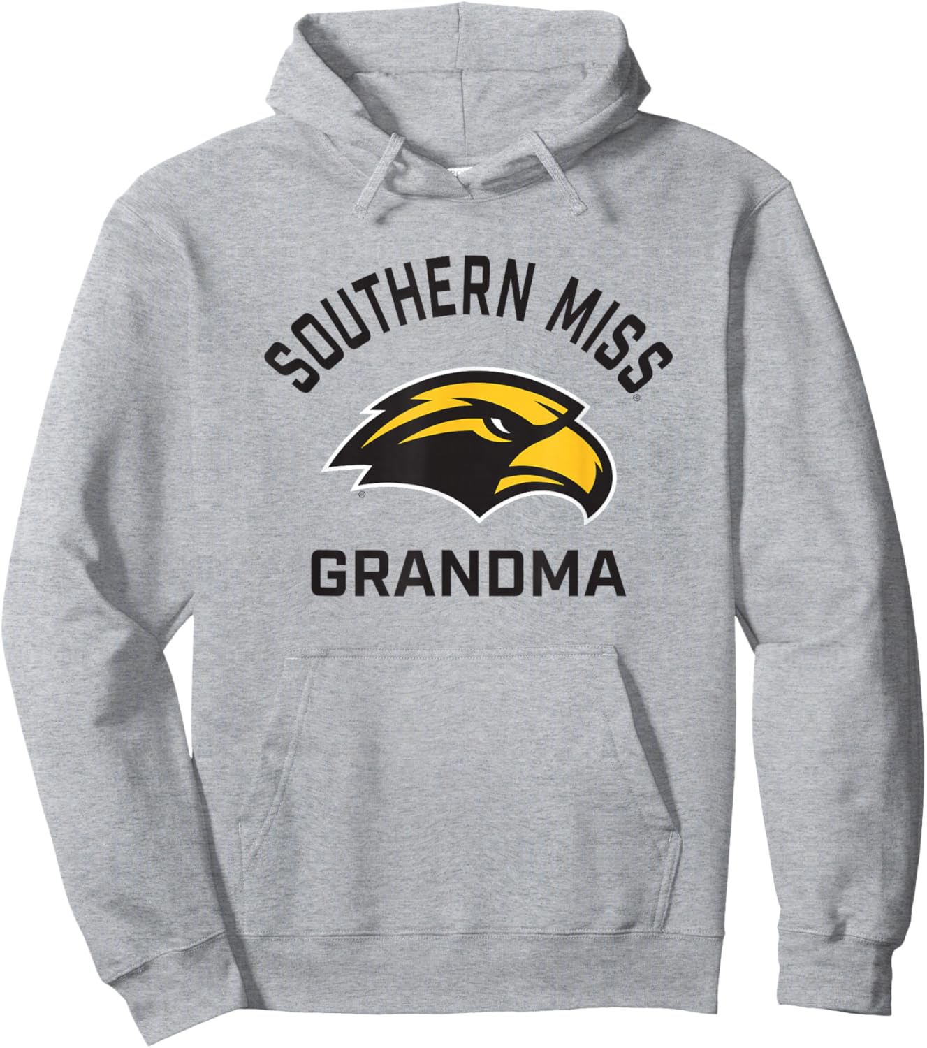 Southern Mississippi Golden Eagles Arched Grandma Hoodie - Hoodie | Ash